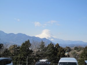 会場から眺める富士山