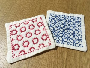 クシャクシャで恥ずかしい初めての刺し子